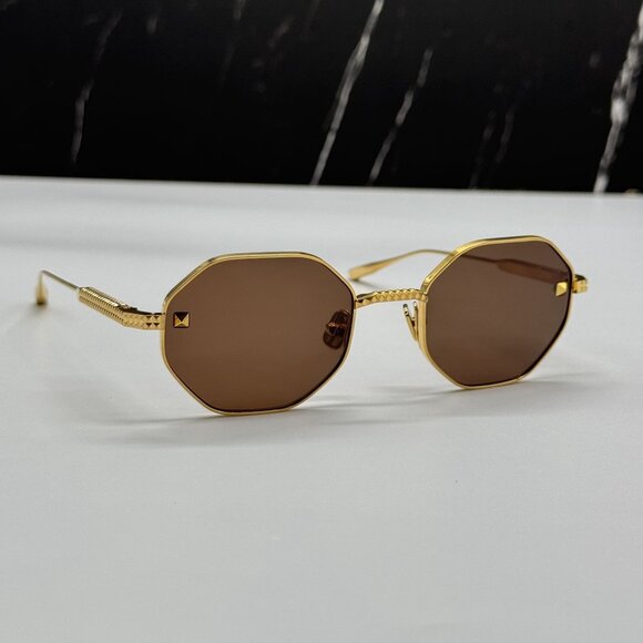 NEW VALENTINO VLS-122C GOLD BROWN WOMEN SUNGLASSES main image 5